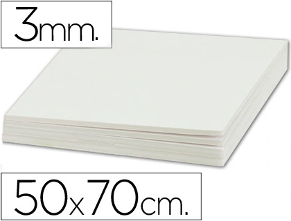[35830] Carton pluma liderpapel blanco doble cara 50x70cm espesor 3 mm