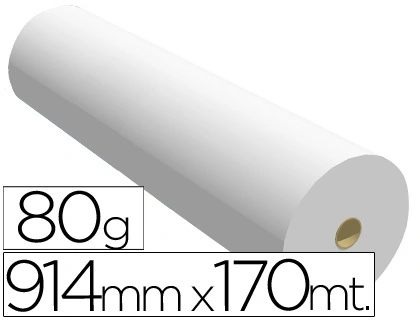 [35639] Papel reprografia ppc para plotter 914x170mt 80 g