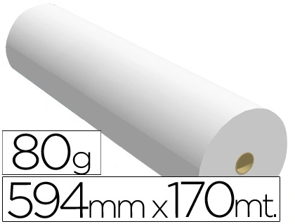 [35636] Papel reprografia ppc para plotter 594x170mt 80 g