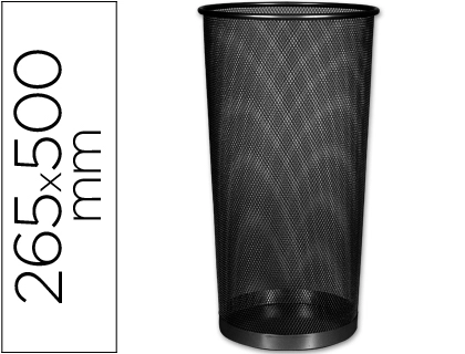 [35517] Paraguero metalico q-connect kf00829 rejilla negro 26,5 diametro x 50 cm