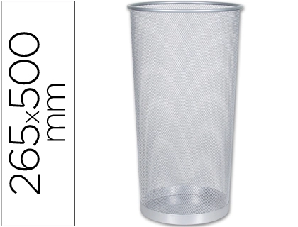 [35516] Paraguero metalico q-connect kf00828 rejilla plata 26,5 diametro x 50 cm