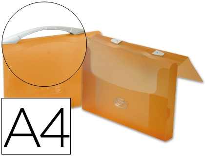 [34922] Carpeta beautone portadocumentos broche polipropileno din a4 naranja transparente