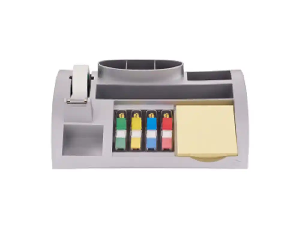 [34903] Organizador de sobremesa 3m c-50 incluye bloc de notas rollo de cinta scotch 4 dispensadores de banderitas