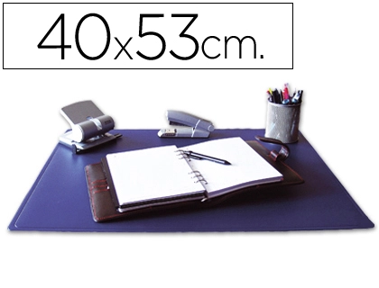 [32649] Vade sobremesa q-connect azul polipropileno azul 40x53 cm