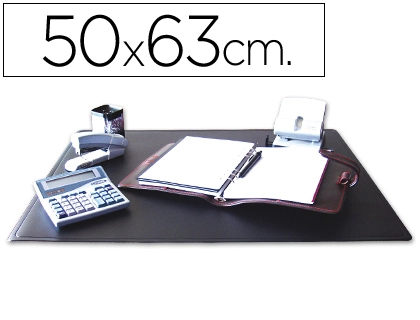 [32647] Vade sobremesa q-connect polipropileno negro 50x63 cm