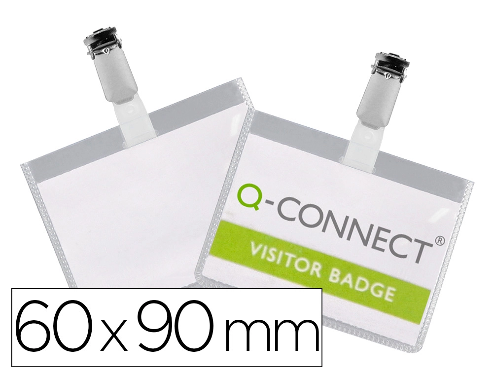 Identificador con pinza q-connect kf01562 60x90 mm cerrada