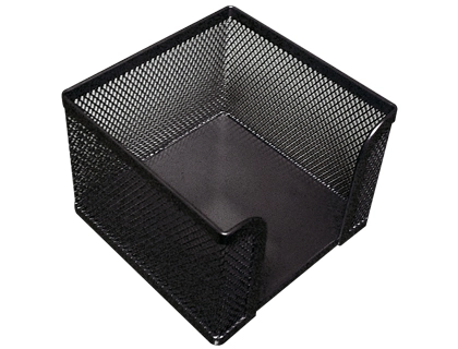 [29622] Soporte taco de papel q-connect metalico rejilla negro 95x95x80 mm