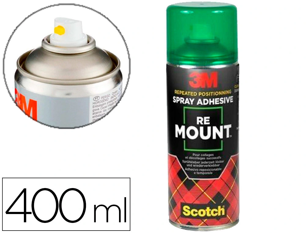 [29430] Pegamento 3m spray remount adhesivo reposicionable indefinidamente bote de 400 ml