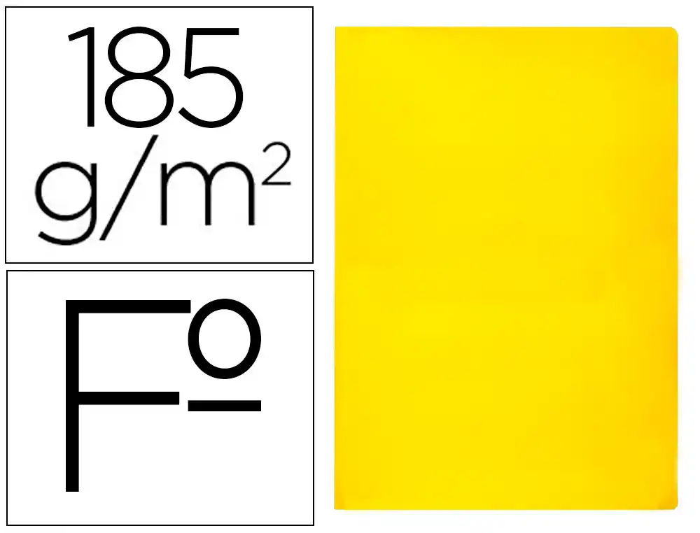 Subcarpeta liderpapel folio amarillo intenso 180g/m2