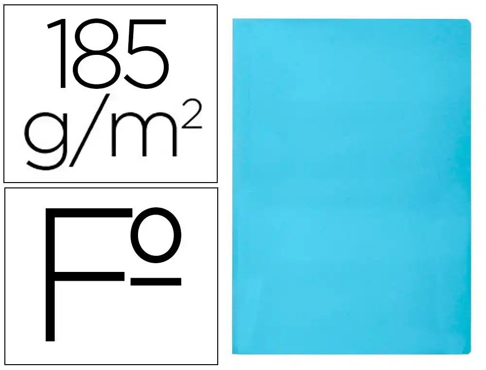 Subcarpeta liderpapel folio celeste intenso 180g/m2