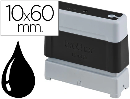 Sello automatico brother 10 mm x 60 mm negro