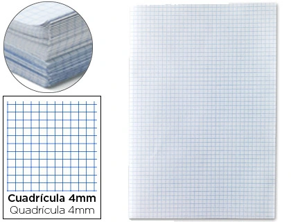[28219] Papel florete liderpapel cuadro 4mm 60g paquete de 250 hojas