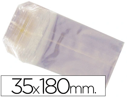 Bolsa celofan 35x180 mm paquete 100 unidades