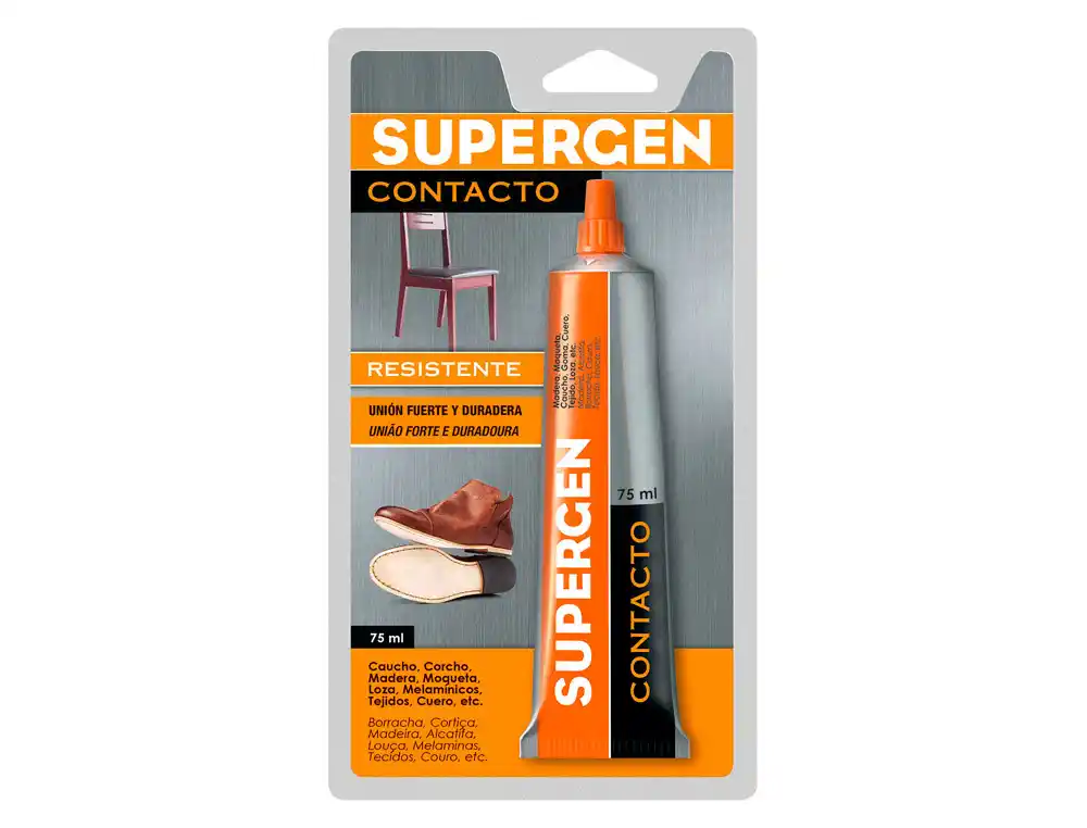 Pegamento supergen contacto 75 ml unidad