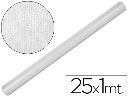 Papel kraft liderpapel blanco rollo 25x1 m