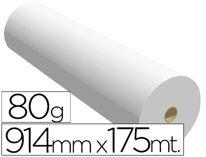 [26687] Papel reprografia para plotter 914mmx175mt 80 g
