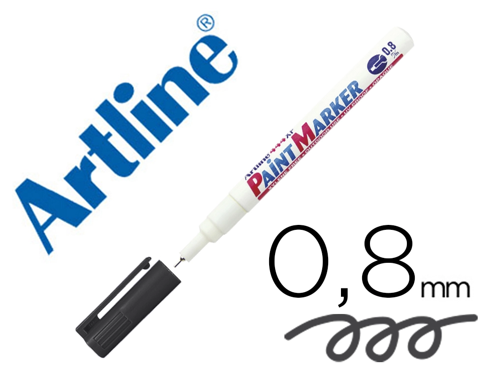 [26403] Rotulador artline marcador permanente ek-444 xf negro -punta redonda 0.8 mm -metal caucho y plastico