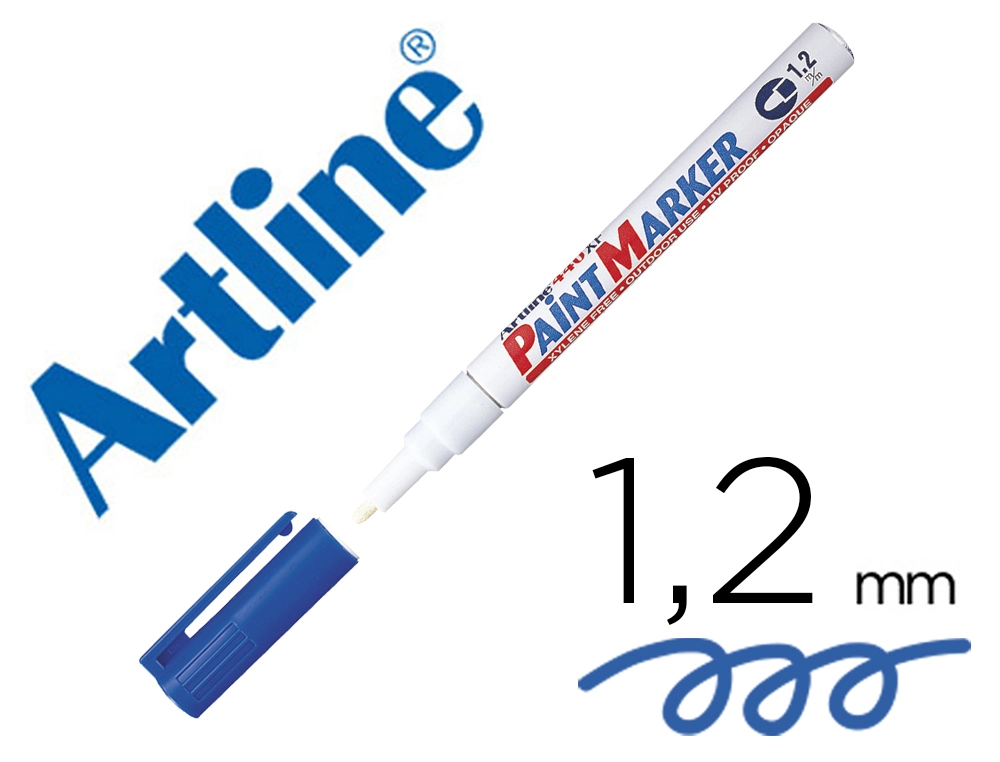 [26401] Rotulador artline marcador permanente ek-440 xf azul -punta redonda 1.2 mm -metal caucho y plastico