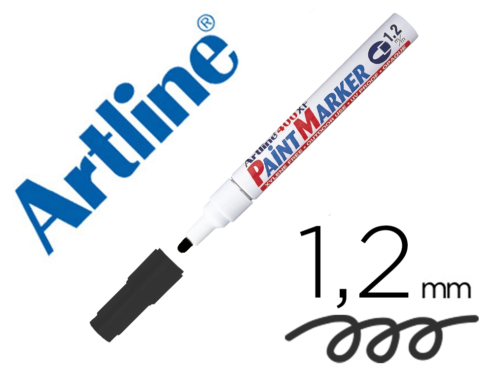 [26400] Rotulador artline marcador permanente ek-440 xf negro -punta redonda 1.2 mm -metal caucho y plastico