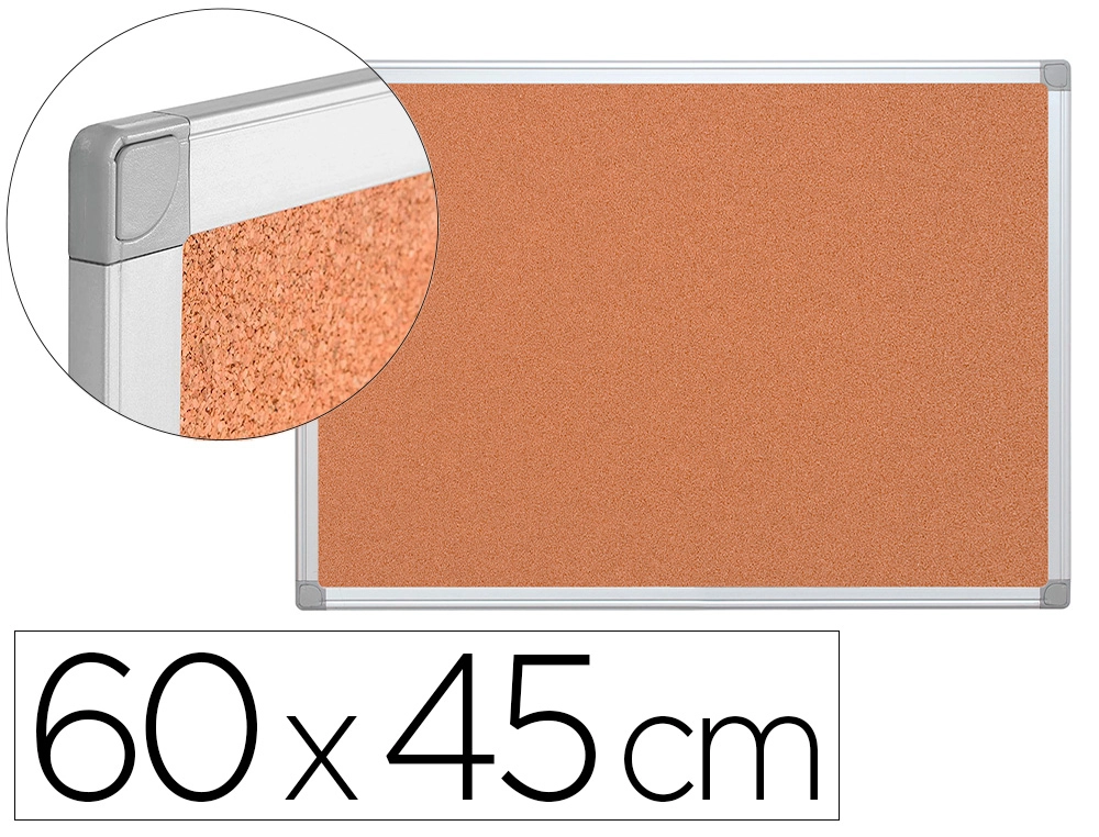 [26366] Pizarra corcho q-connect 60x45 cm marco aluminio