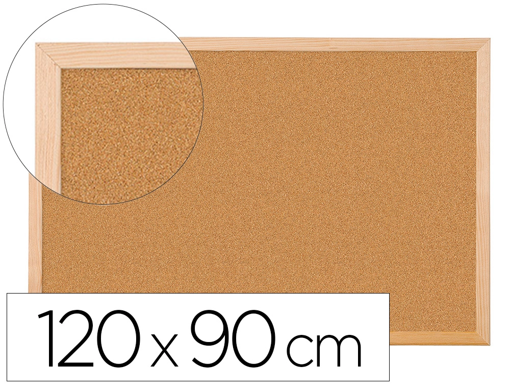 [26220] Pizarra corcho q-connect 120x90 cm marco de madera