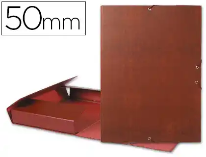 Carpeta proyectos liderpapel folio lomo 50mm carton forradocuero