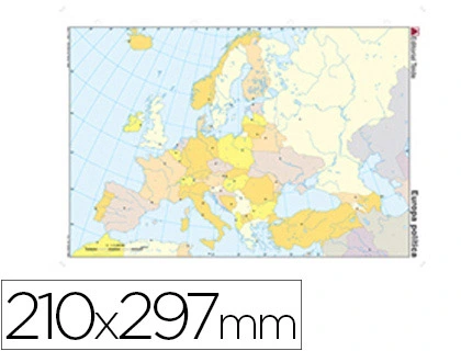 [24589] Mapa mudo color din a4 europa politico