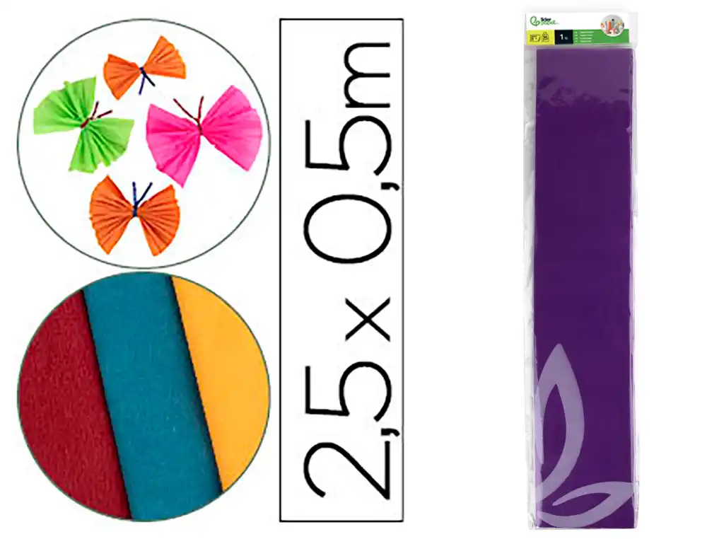 [24272] Papel crespon liderpapel 50 cm x 2.5m 34g/m2 violeta