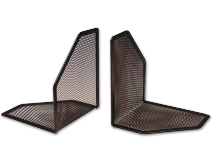 Apoyalibros metalico q-connect kf00857 rejilla negro juego 170x140x135 mm