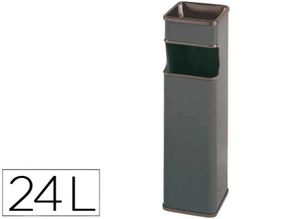 [23342] Cenicero papelera cuadrado 403 gris metalico 66x19x19 cm