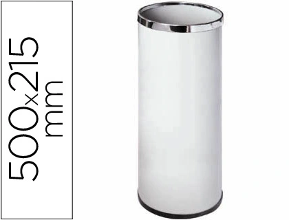 [23313] Paraguero metalico 301 blanco aros cromados 50x21,5 cm