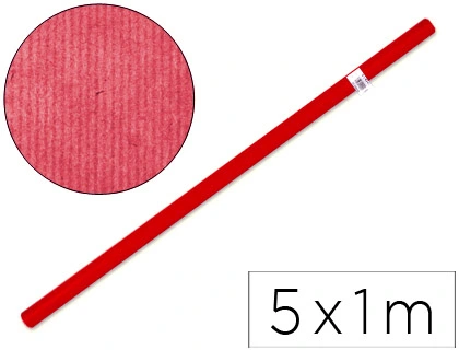 Papel kraft liderpapel rojo rollo de 5x1 m