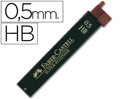Minas faber grafito 9065 0,5 mm hb estuche de 12 minas
