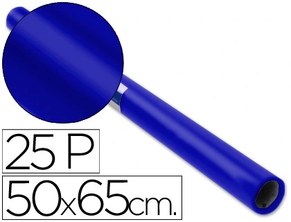 [22115] Papel charol azul rollo 25 hojas de 50x65 cm