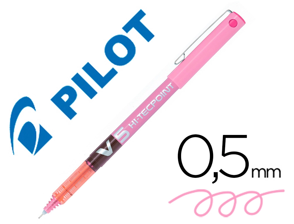 [20663] Rotulador pilot punta aguja v-5 rosa 0.5 mm