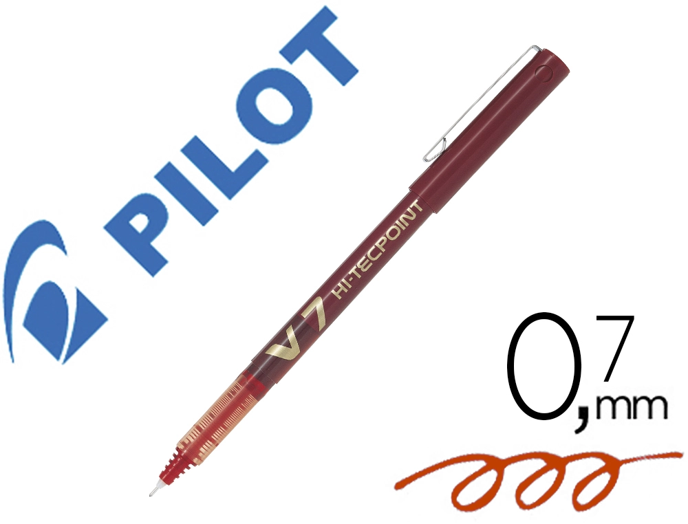 [18428] Rotulador pilot punta aguja v-7 rojo 0,7 mm