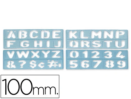 [17906] Plantilla liderpapel rotulacion letras y numeros 100 mm