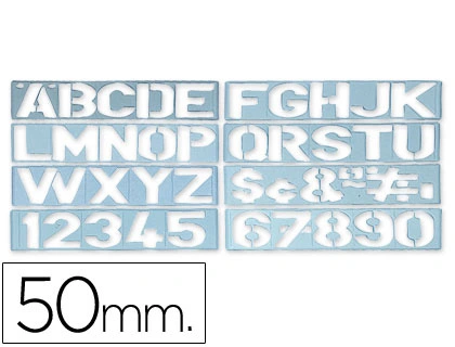 [17905] Plantilla liderpapel rotulacion letras y numeros 50 mm