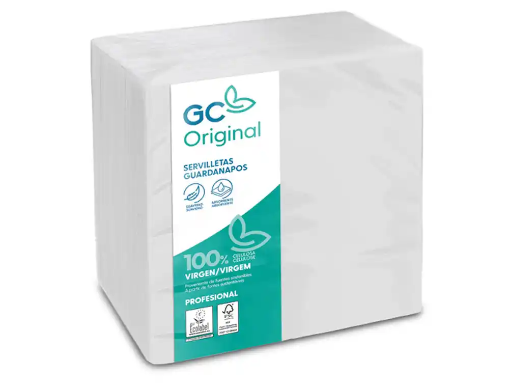 [16215] Servilleta celulosa 30x30 cm 1 capa paquete de 100 unidades