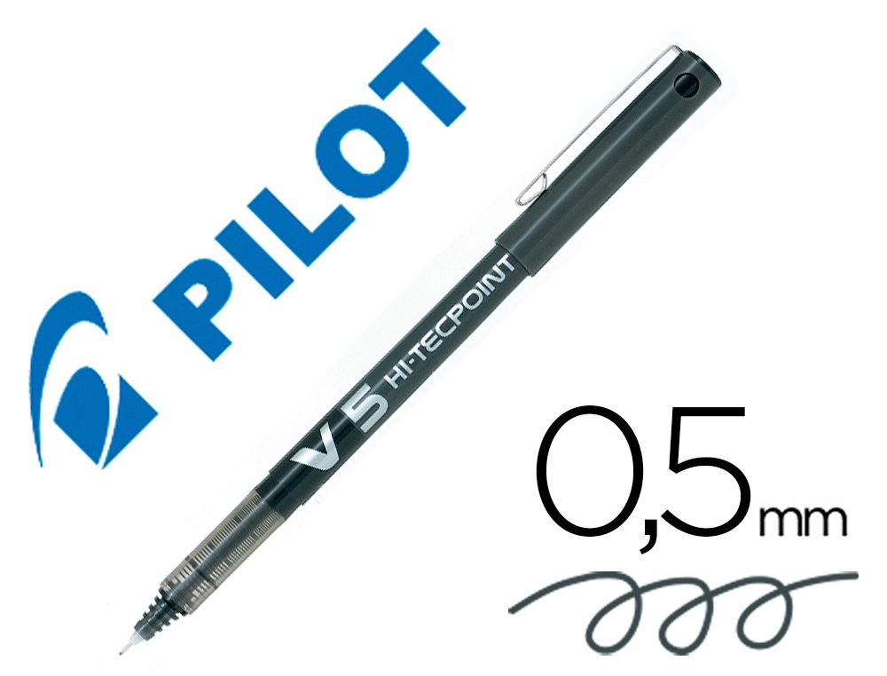 [15448] Rotulador pilot punta aguja v-5 negro 0.5 mm