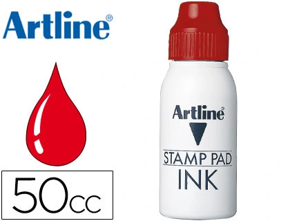 [11008] Tinta tampon artline roja bote 50 cc