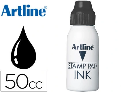 [11007] Tinta tampon artline negra bote 50 cc
