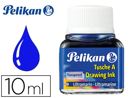 [10718] Tinta china pelikan azul ultramar bote de 10 ml
