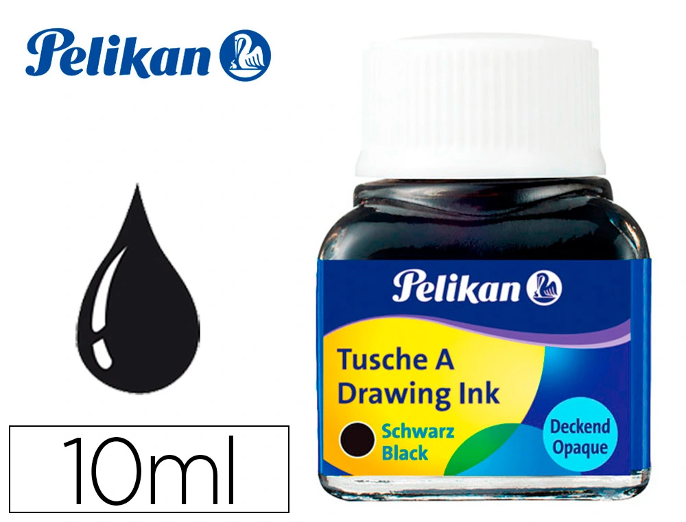 [10704] Tinta china pelikan negra bote de 10 ml