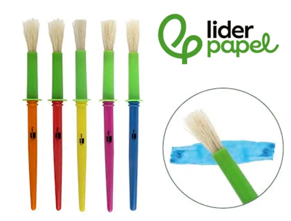 [6187] Pinceles escolares liderpapel mediano