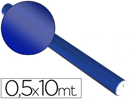 [5657] Papel metalizado azul rollo continuo de 0,5 x 10 m