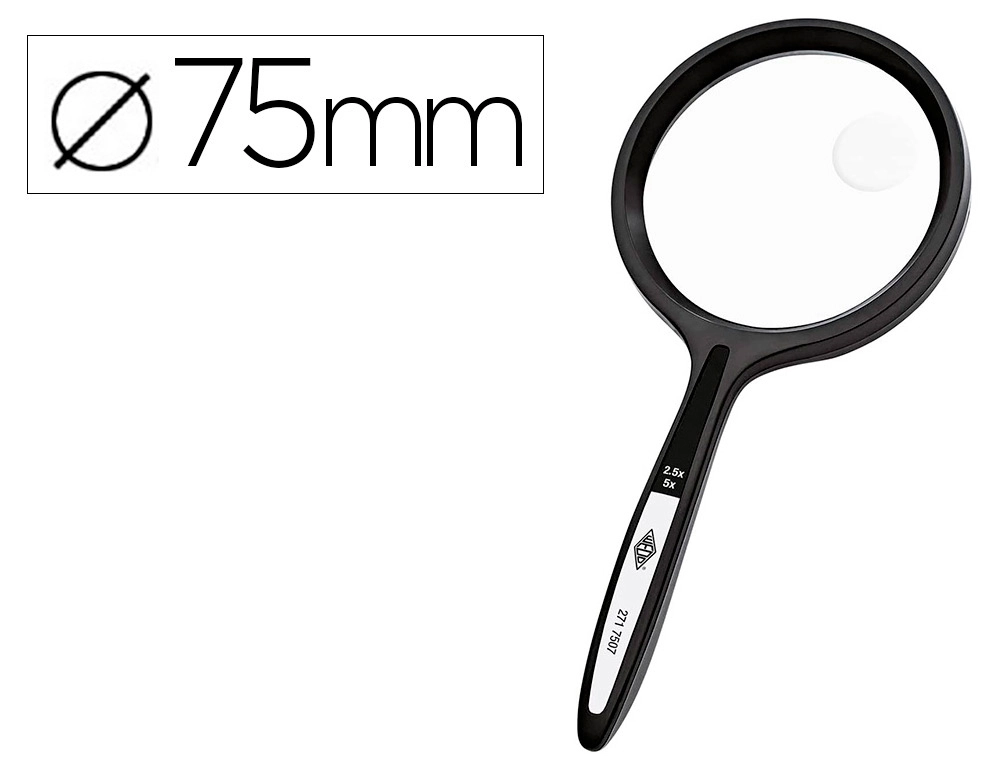 [4883] Lupa q-connect cristal bifocal 75 mm mango curvo