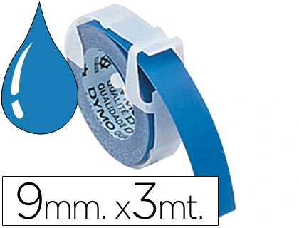 Cinta dymo 3d 9 mm x 3 m azul tradicional