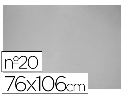 Carton gris nº 20 75x105 cm hoja