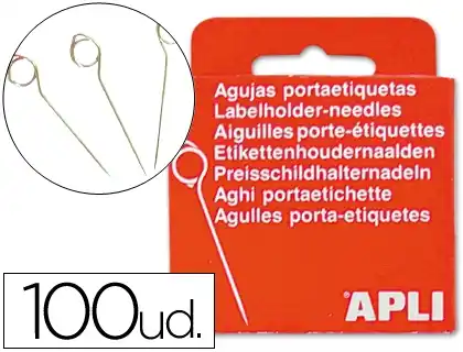 Agujas portaetiquetas apli caja de 100 unidades